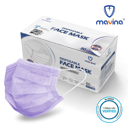 Made in USA Mavina 3-Ply ASTM Level 2 Face Mask for Adult